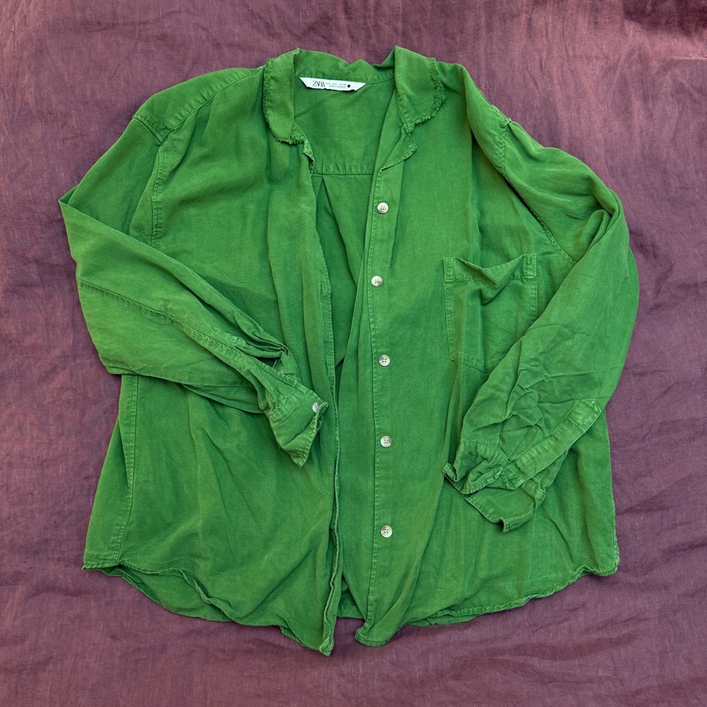 Zara Kelly Green Button Up